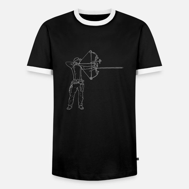 Bogenschütze - Männer Kontrast-T-Shirt - Schwarz/Weiß