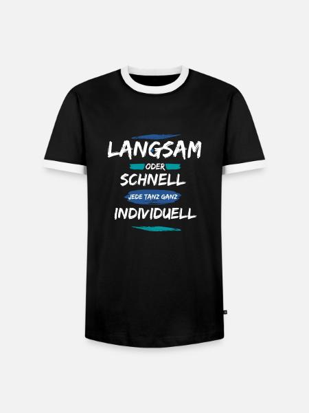 jede tanz individuell- Linedance - Männer Kontrast-T-Shirt - Schwarz/Weiß