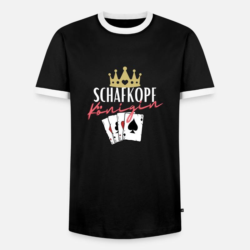 Sheep's Head Queen - Men's Ringer Shirt - black/white