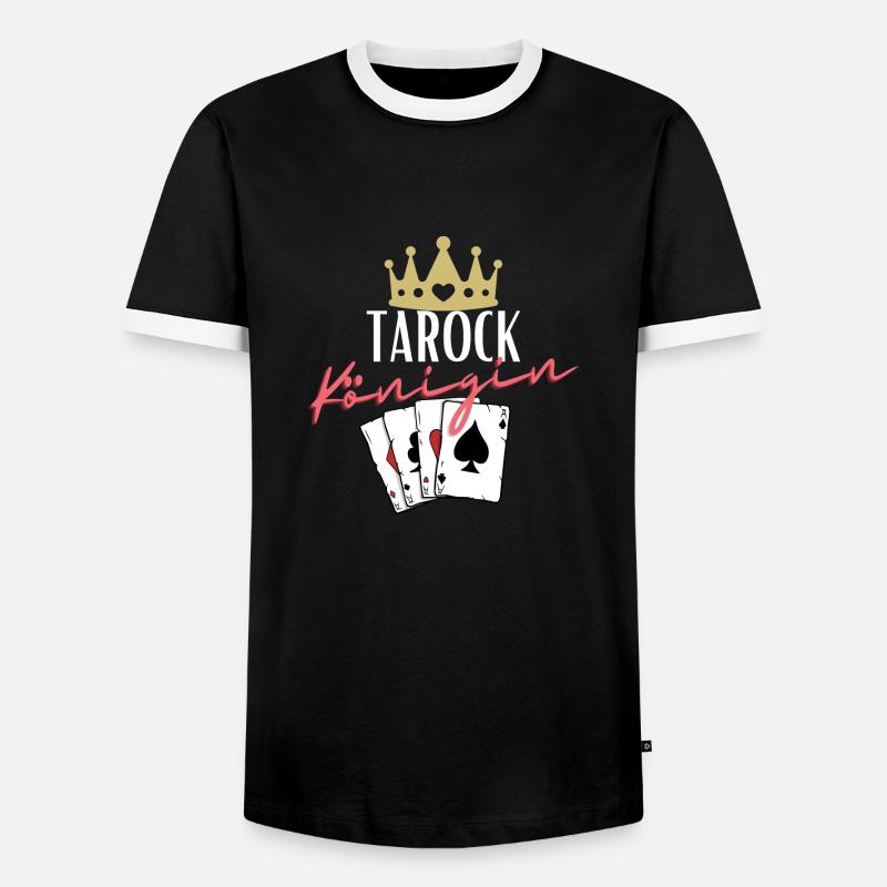 Tarot Queen - Men's Ringer Shirt - black/white