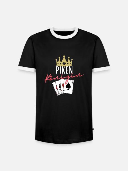 Dame de pique - T-shirt contrasté Homme - noir/blanc