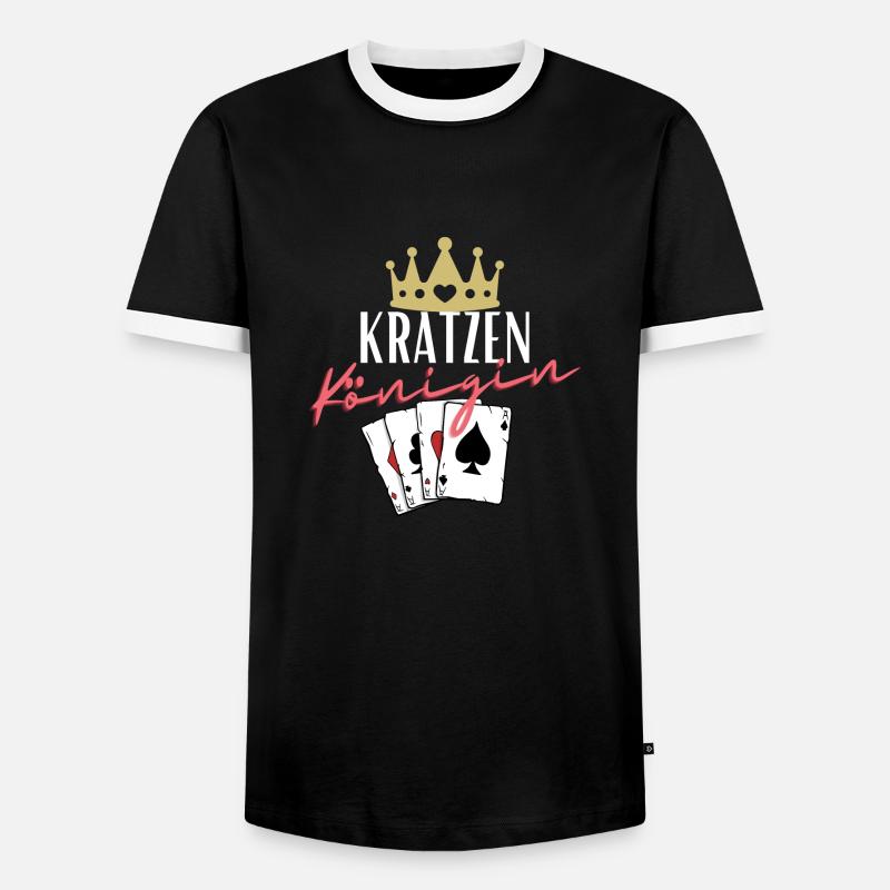 Scratching Queen - Men's Ringer Shirt - black/white