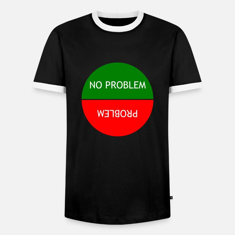 Kein Problem vs. Problem - Männer Kontrast-T-Shirt - Schwarz/Weiß