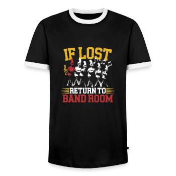 Funny saying for music lovers - Men's Ringer Shirt - black/white - Front - AI Model Female 172 light (172cm) & AI Model Male 178 light (178cm)