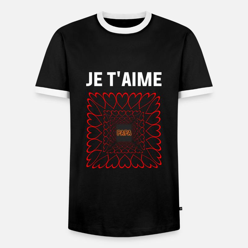 Ich liebe dich, Papa - Männer Kontrast-T-Shirt - Schwarz/Weiß