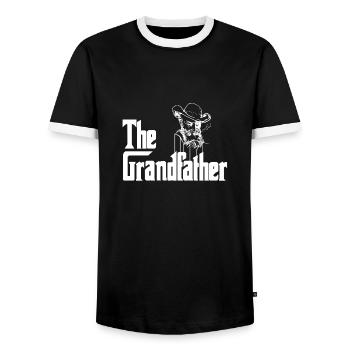 Grandpa grandfather grandparents grandfather - Men's Ringer Shirt - black/white - Front - AI Model Female 172 light (172cm) & AI Model Male 178 light (178cm)