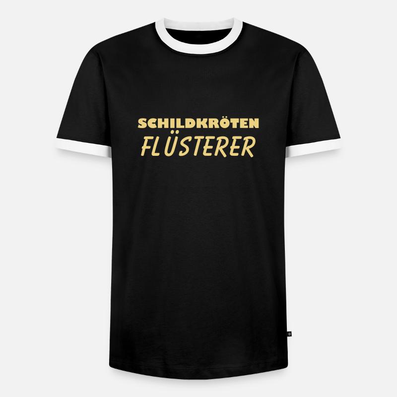 schildkröten flüsterer - Männer Kontrast-T-Shirt - Schwarz/Weiß