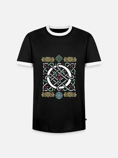 O - Männer Kontrast-T-Shirt - Schwarz/Weiß