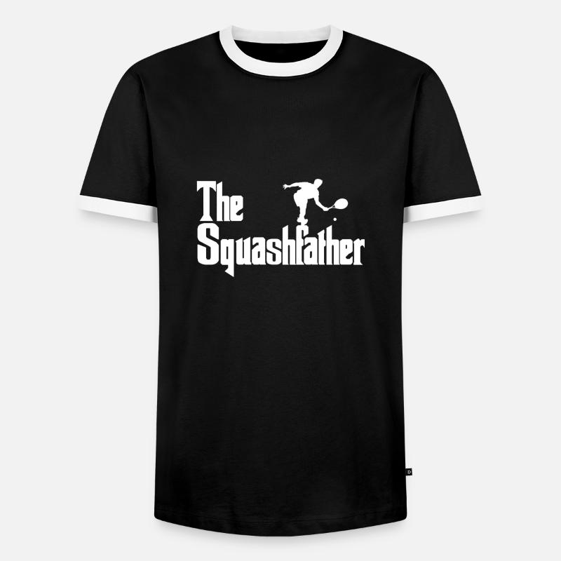Squash Squash player - Men's Ringer Shirt - black/white
