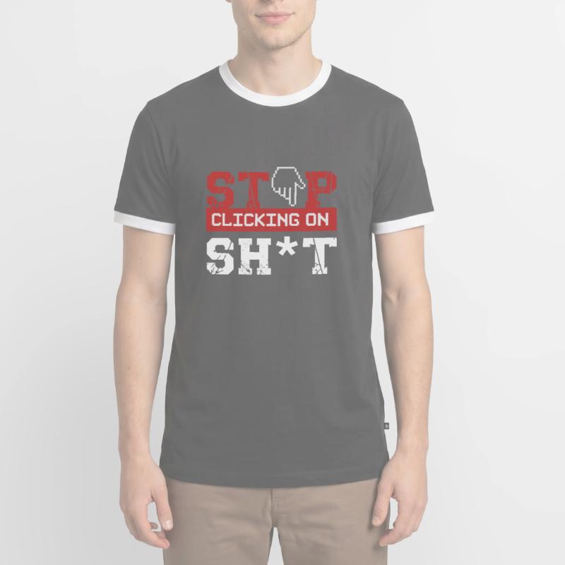 Cybersecurity Hacker Programming Gift Idea Men's Ringer Shirt