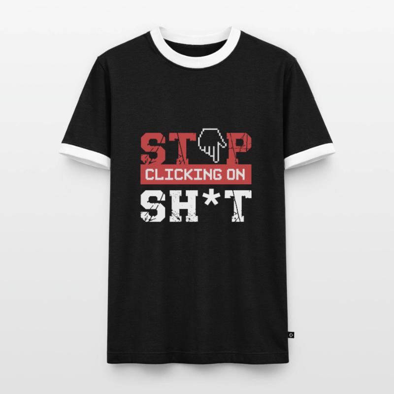 Cybersecurity Hacker Programming Gift Idea Men's Ringer Shirt