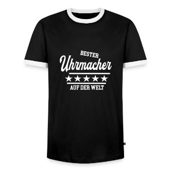 Bester Uhrmacher der Welt weltbester Meister Chef - Männer Kontrast-T-Shirt - Schwarz/Weiß - Vorne - AI Model Female 172 light (172cm) & AI Model Male 178 light (178cm)