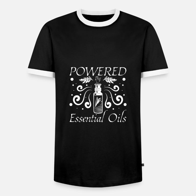 Powered by Essential oils - Men's Ringer Shirt - black/white