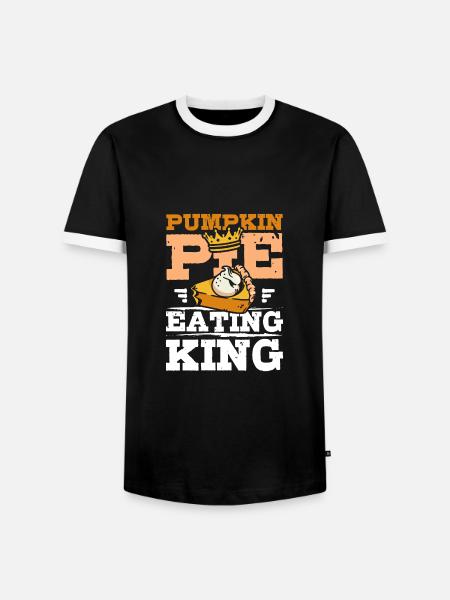 Pumpkin pie eating king - Männer Kontrast-T-Shirt - Schwarz/Weiß