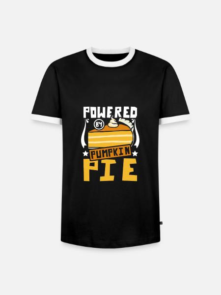 Powered by Pumpkin pie - Männer Kontrast-T-Shirt - Schwarz/Weiß