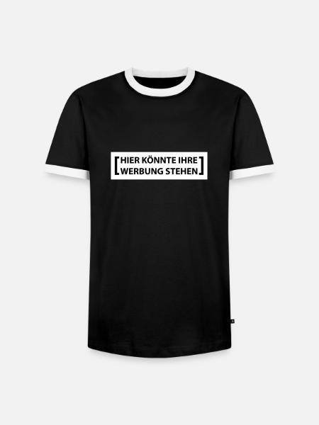 hier könnte ihre werbung - Männer Kontrast-T-Shirt - Schwarz/Weiß