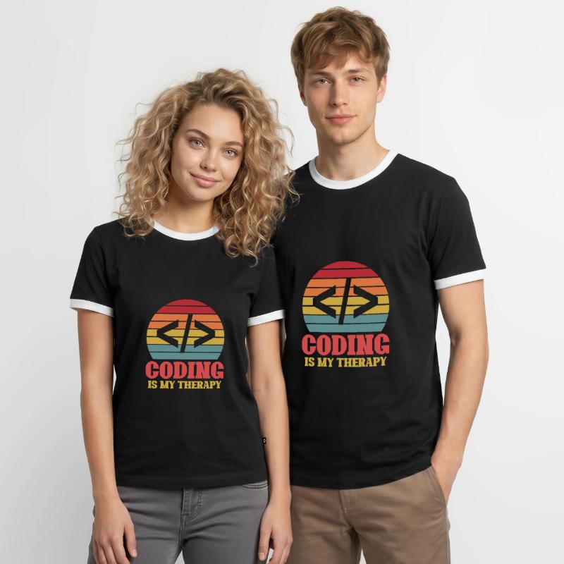 Programmer Geek Computer Programming Coder L Men's Ringer Shirt