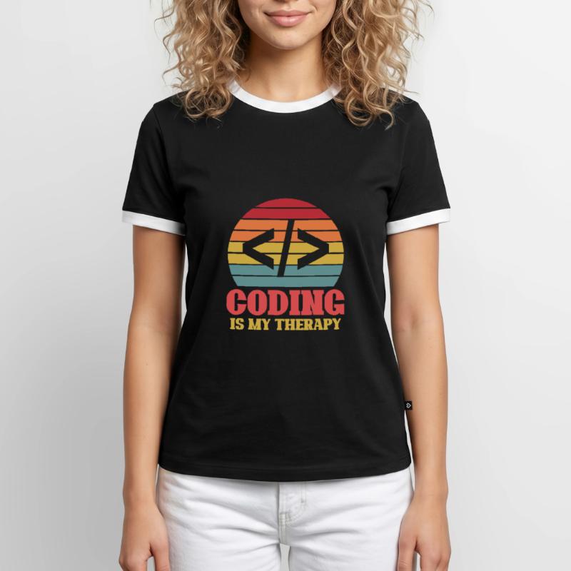 Programmer Geek Computer Programming Coder L Men's Ringer Shirt