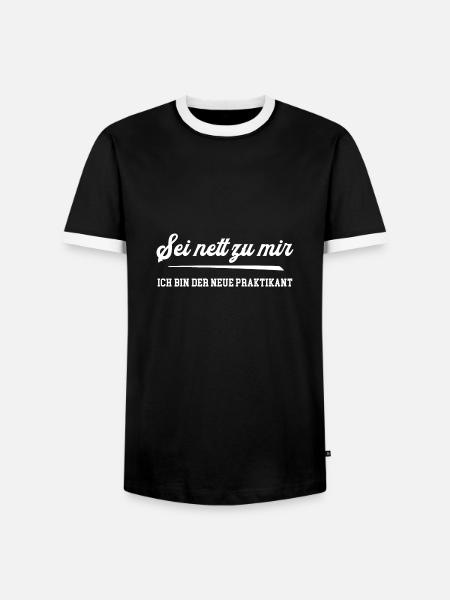 Praktikant Ausbildung Praktikum Berufseinstieg - Männer Kontrast-T-Shirt - Schwarz/Weiß