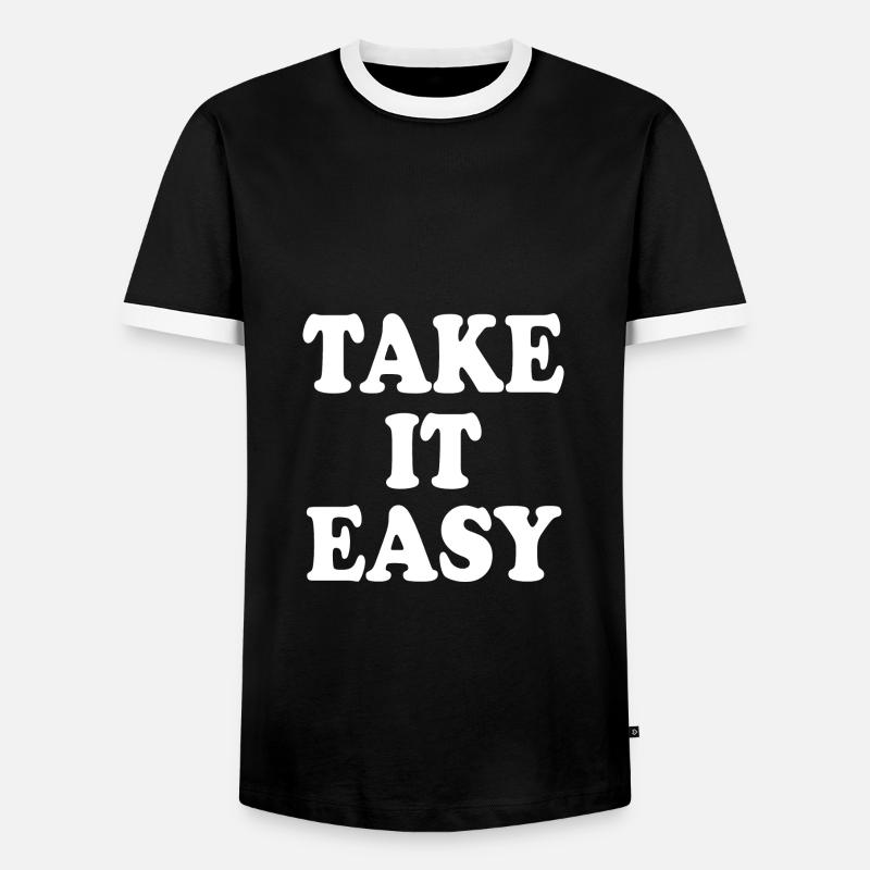 Take it easy - Men's Ringer Shirt - black/white