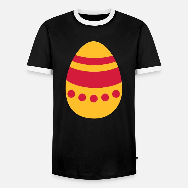 Easter egg - Men's Ringer Shirt - black/white