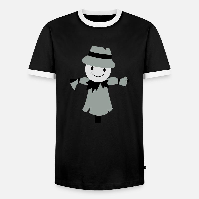 vogelscheuche - Männer Kontrast-T-Shirt - Schwarz/Weiß