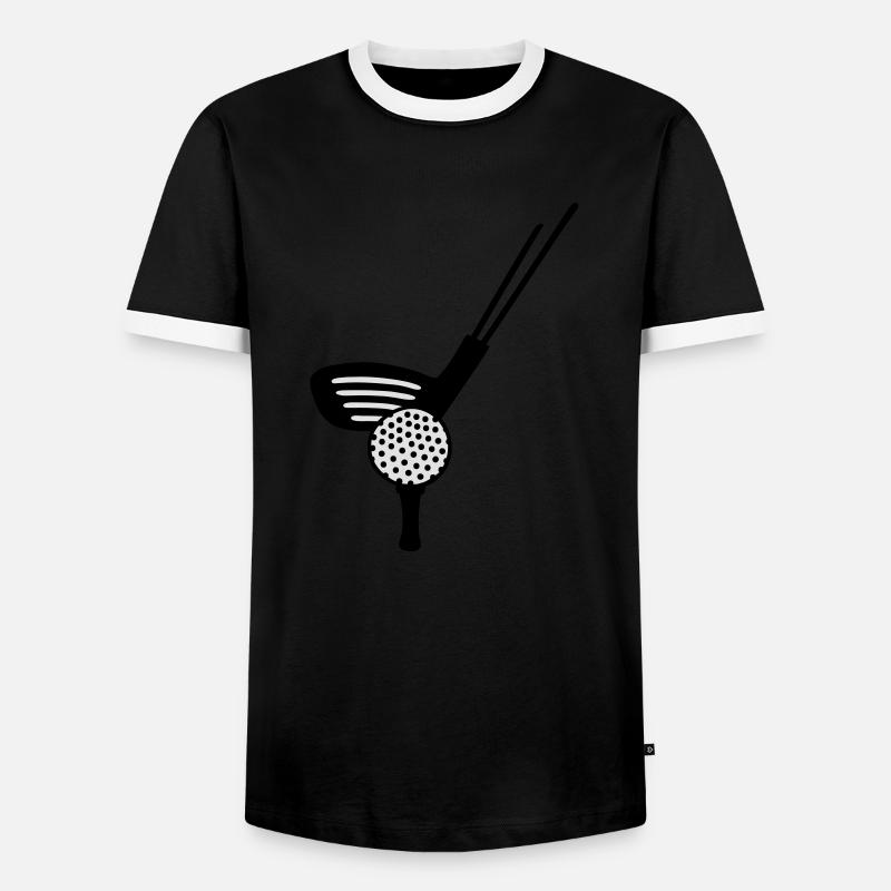 Golf - Männer Kontrast-T-Shirt - Schwarz/Weiß