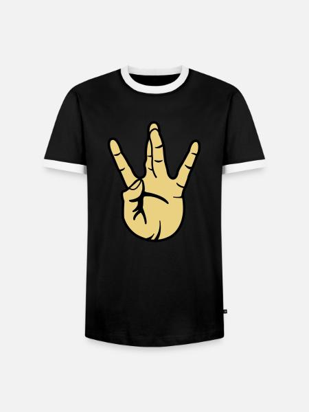 westside hand - Men's Ringer Shirt - black/white