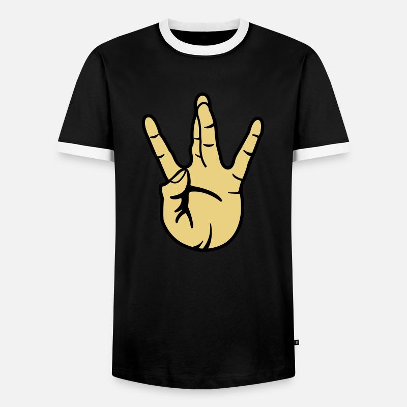 westside hand - Men's Ringer Shirt - black/white
