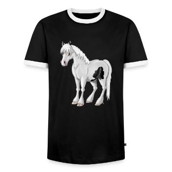 Trinker - Männer Kontrast-T-Shirt - Schwarz/Weiß - Vorne - AI Model Female 172 light (172cm) & AI Model Male 178 light (178cm)