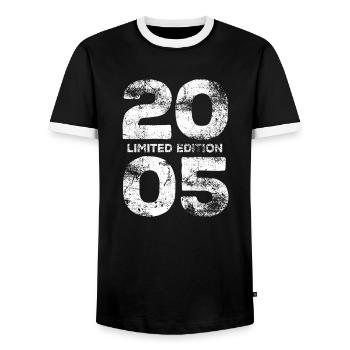 Limited Edition 2005 Geburtstag Geschenk - Männer Kontrast-T-Shirt - Schwarz/Weiß - Vorne - AI Model Female 172 light (172cm) & AI Model Male 178 light (178cm)