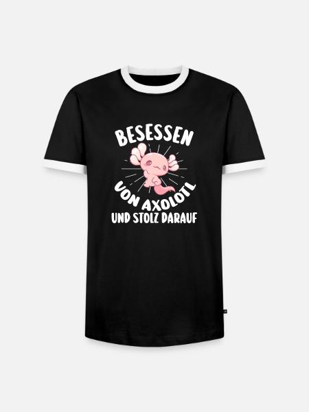 Axolotl - Men's Ringer Shirt - black/white