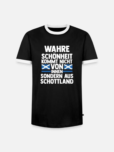 Schotten Schottisch Schottland - Männer Kontrast-T-Shirt - Schwarz/Weiß