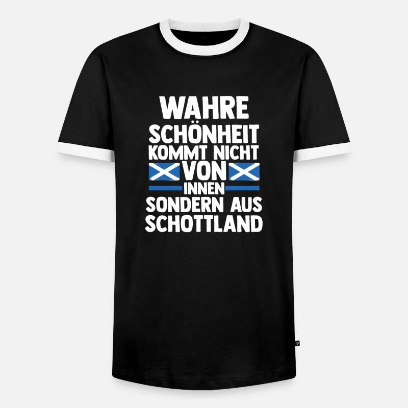 Schotten Schottisch Schottland - Männer Kontrast-T-Shirt - Schwarz/Weiß