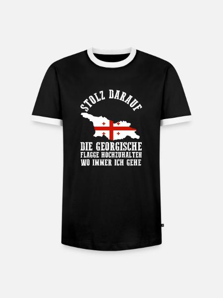 Georgian Georgia - Men's Ringer Shirt - black/white