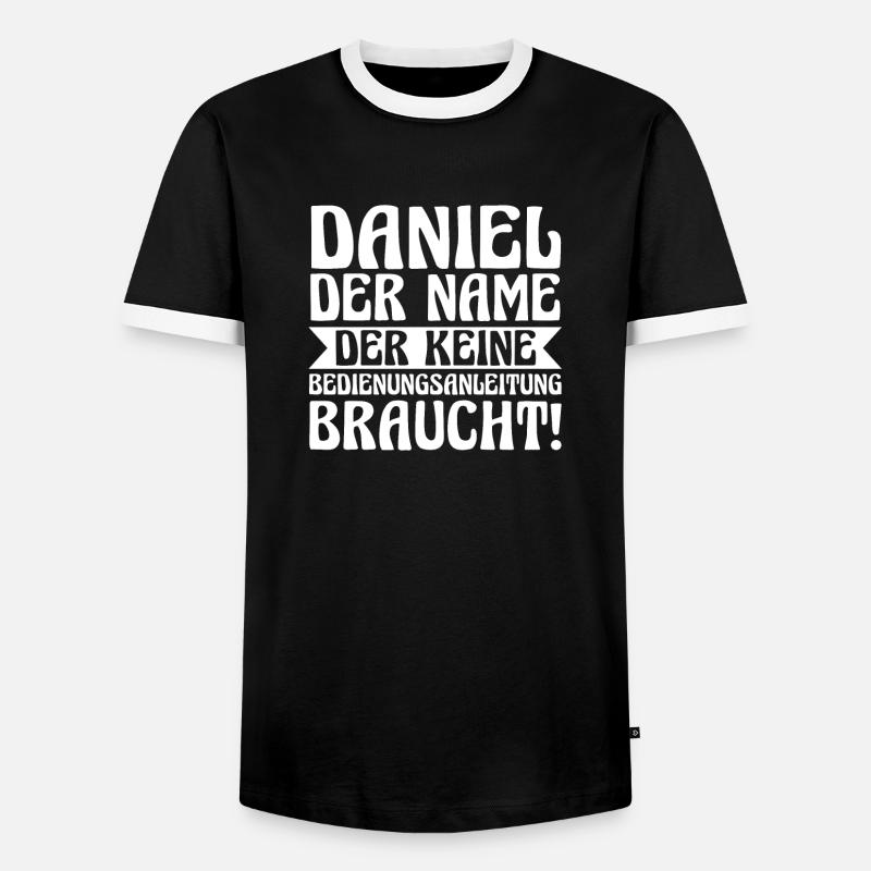 Vorname Daniel - Männer Kontrast-T-Shirt - Schwarz/Weiß
