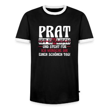 Großbritannien Engländer England - Männer Kontrast-T-Shirt - Schwarz/Weiß - Vorne - AI Model Female 172 light (172cm) & AI Model Male 178 light (178cm)