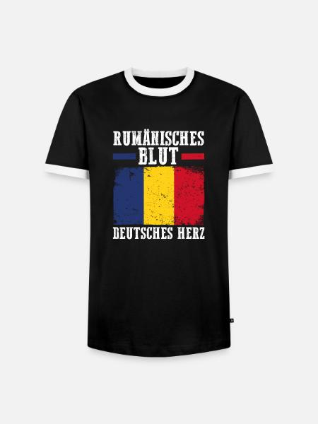 Romanian Romanian Germany Romania - Men's Ringer Shirt - black/white