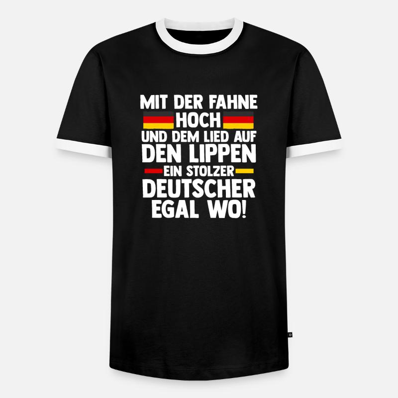 German German Germany - Men's Ringer Shirt - black/white