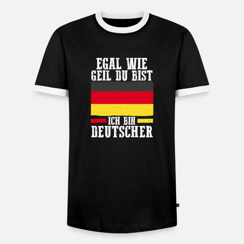 German German Germany - Men's Ringer Shirt - black/white