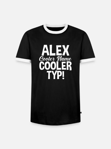 Alexander Alexandra Alexa Alex - Männer Kontrast-T-Shirt - Schwarz/Weiß