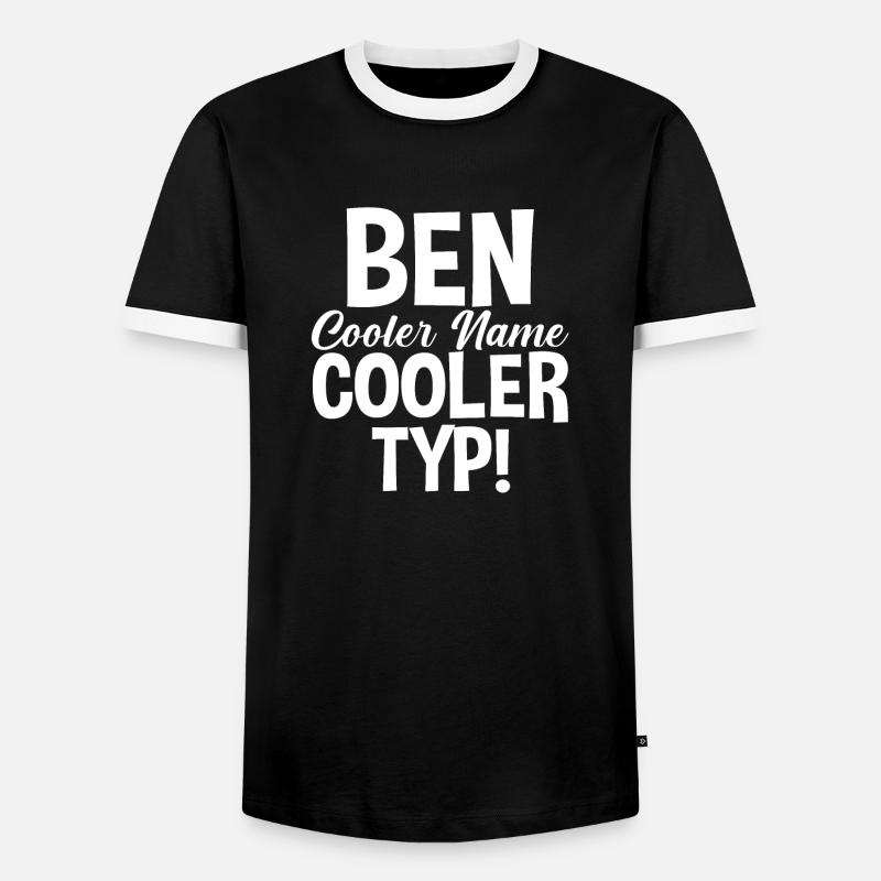 First name Ben - Men's Ringer Shirt - black/white
