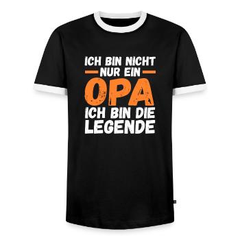 Großvater Uropa Urgroßvater Opa - Männer Kontrast-T-Shirt - Schwarz/Weiß - Vorne - AI Model Female 172 light (172cm) & AI Model Male 178 light (178cm)