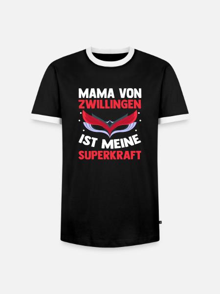 Mom of twins - Men's Ringer Shirt - black/white