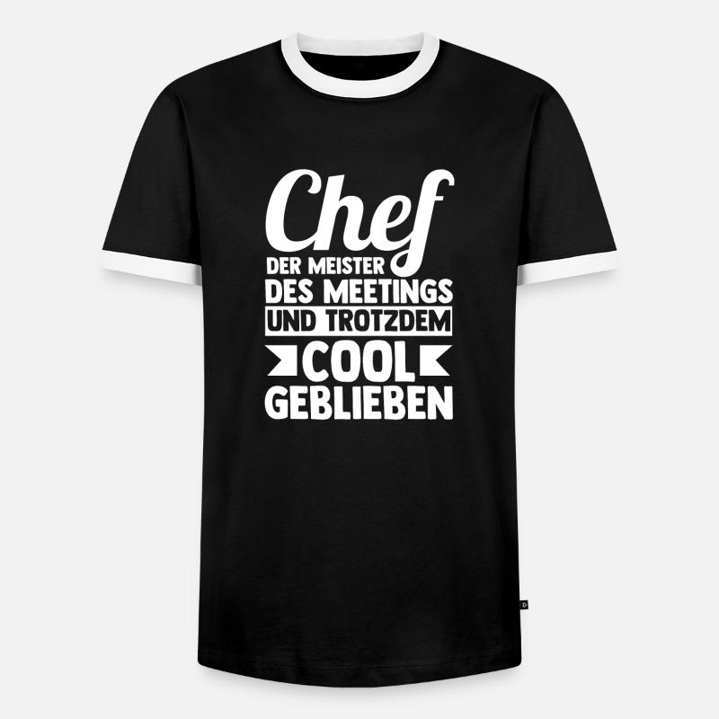 Teamleiter Chef Abschied - Männer Kontrast-T-Shirt - Schwarz/Weiß