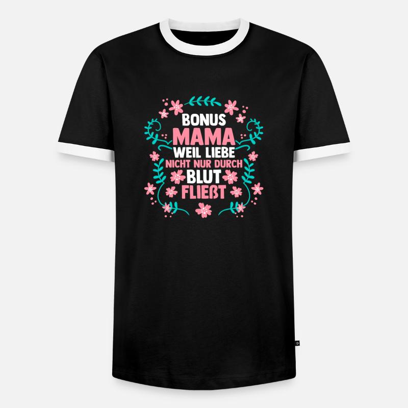 Stiefmutter Pflegemutter Ziehmutter Bonusmama - Männer Kontrast-T-Shirt - Schwarz/Weiß