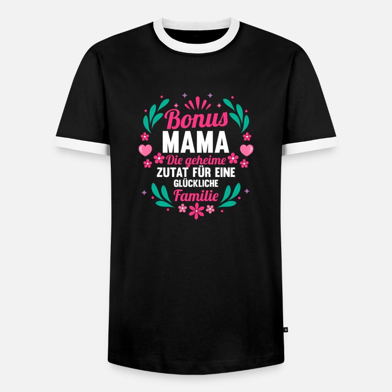 Stiefmutter Pflegemutter Ziehmutter Bonusmama - Männer Kontrast-T-Shirt - Schwarz/Weiß