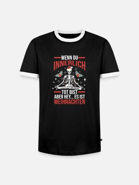 Weihnachtsmann Weihnachten - Männer Kontrast-T-Shirt - Schwarz/Weiß