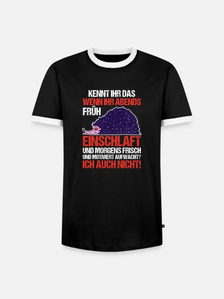 Lazy Liser Liser Motivation Hérisson - T-shirt contrasté Homme - noir/blanc