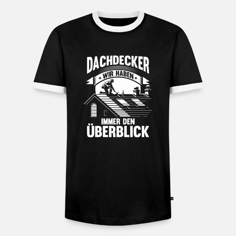 Dachdeckermeister Dachdecker - Männer Kontrast-T-Shirt - Schwarz/Weiß